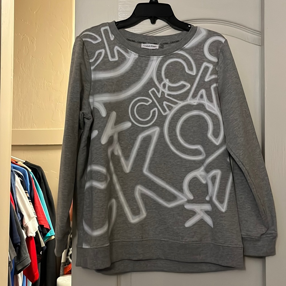 Calvin Klein sweater grey with with letters